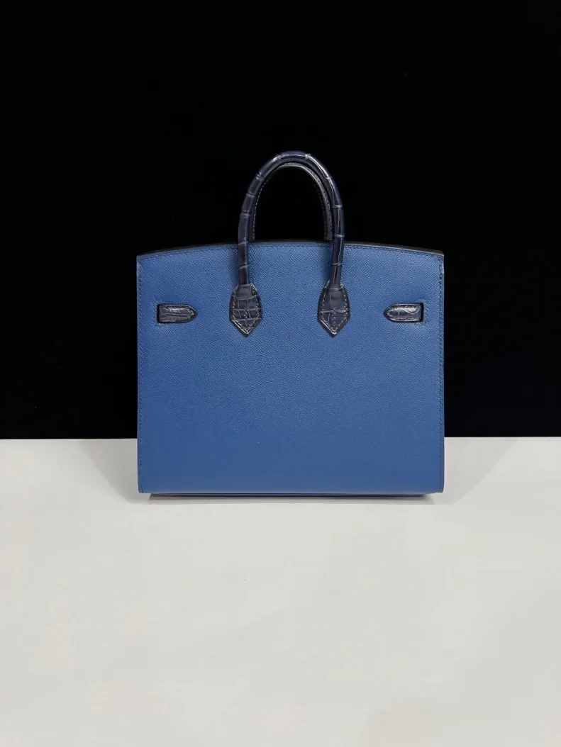 Hermès 20cm Birkin Sellier Faubourg House Night Palladium Hardware - Image 3