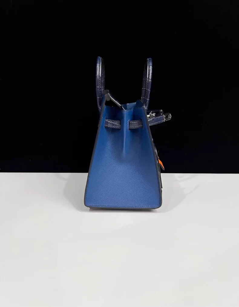 Hermès 20cm Birkin Sellier Faubourg House Night Palladium Hardware - Image 4