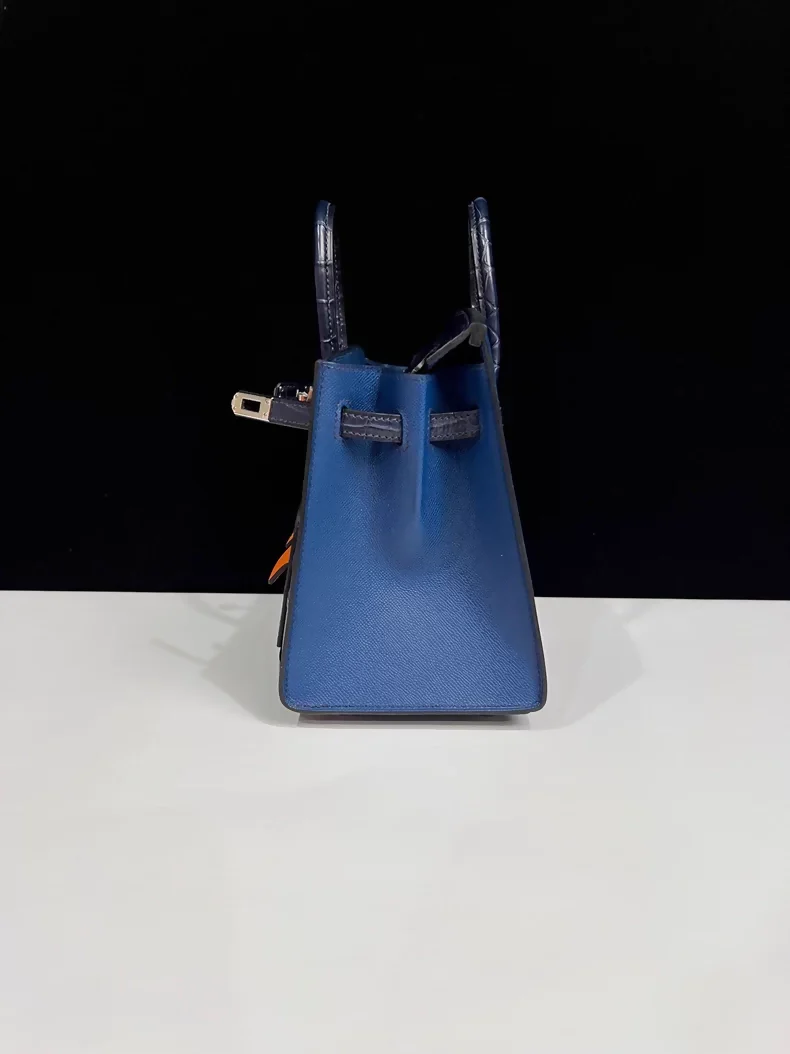 Hermès 20cm Birkin Sellier Faubourg House Night Palladium Hardware - Image 5