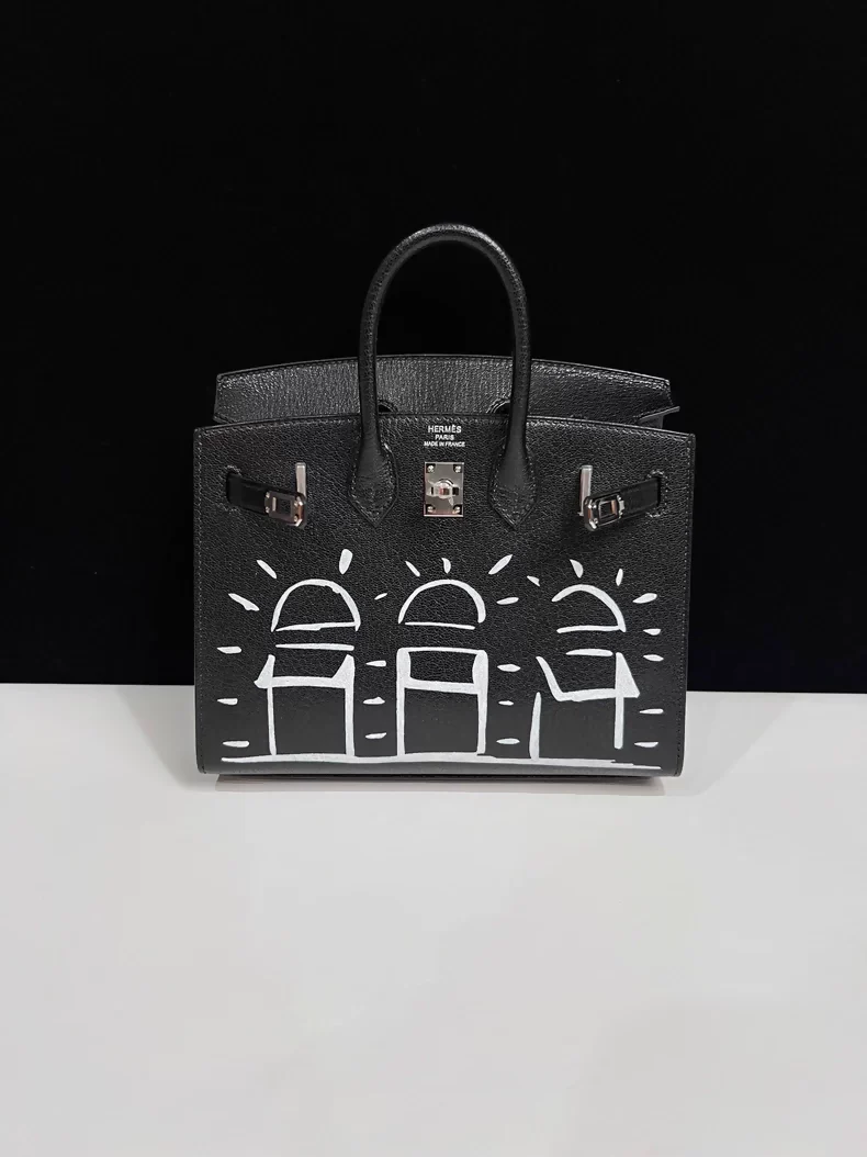 Hermès 20cm Birkin Sellier Disco Chèvre Leather Palladium Hardware - Image 2