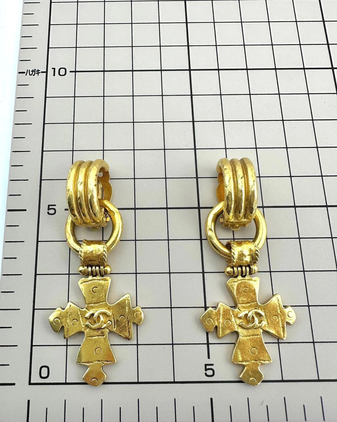 1994 Chanel Cross Vintage Clip On Earrings - Image 6
