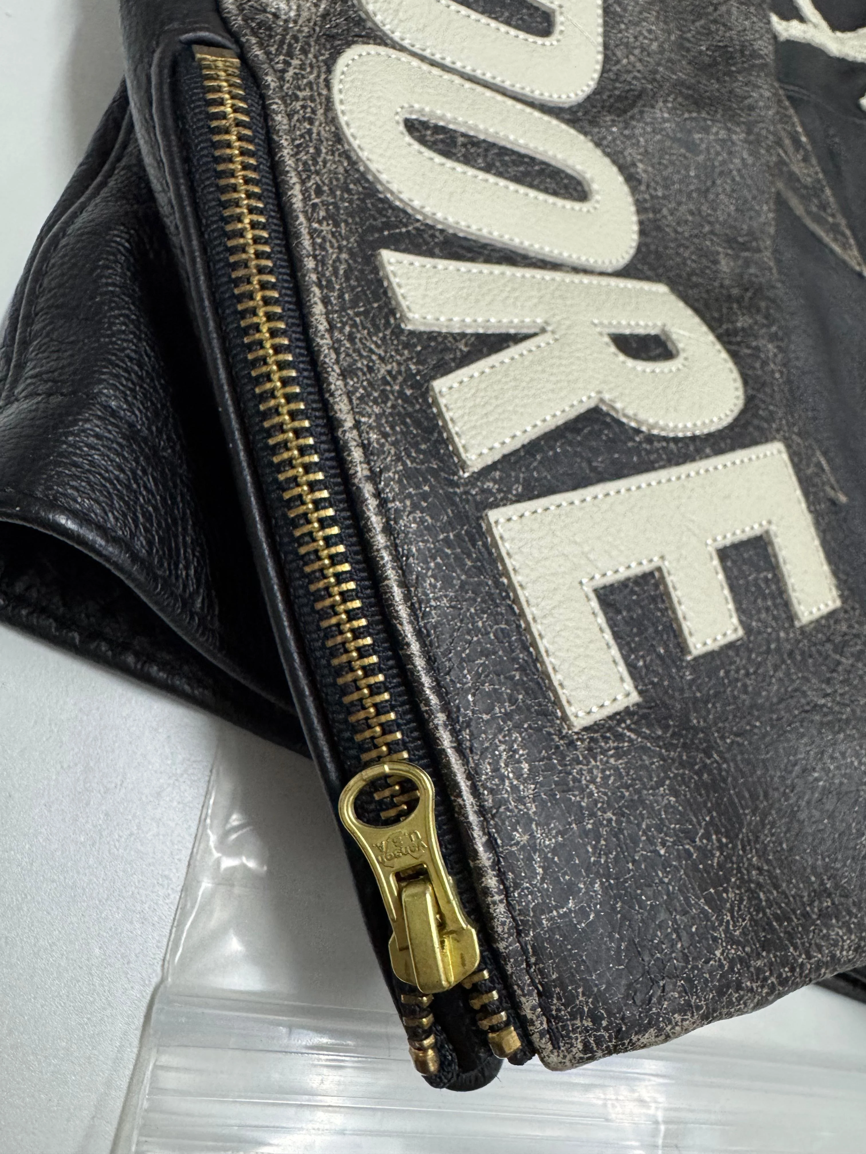 Aimé Leon Dore/ Vanson distressed Leather Moto Jacket - size M - Image 14