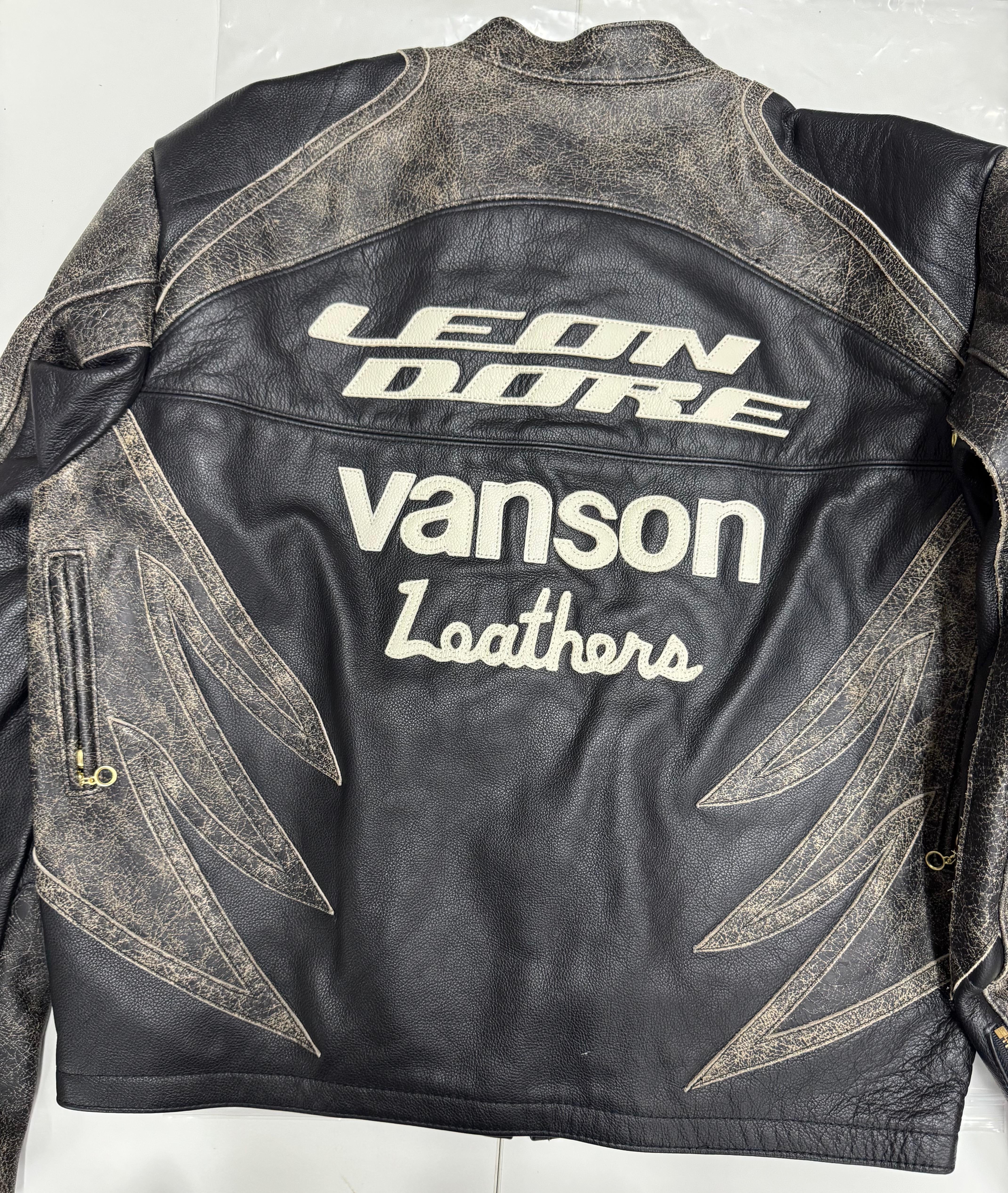 Aimé Leon Dore/ Vanson distressed Leather Moto Jacket - size M - Image 18