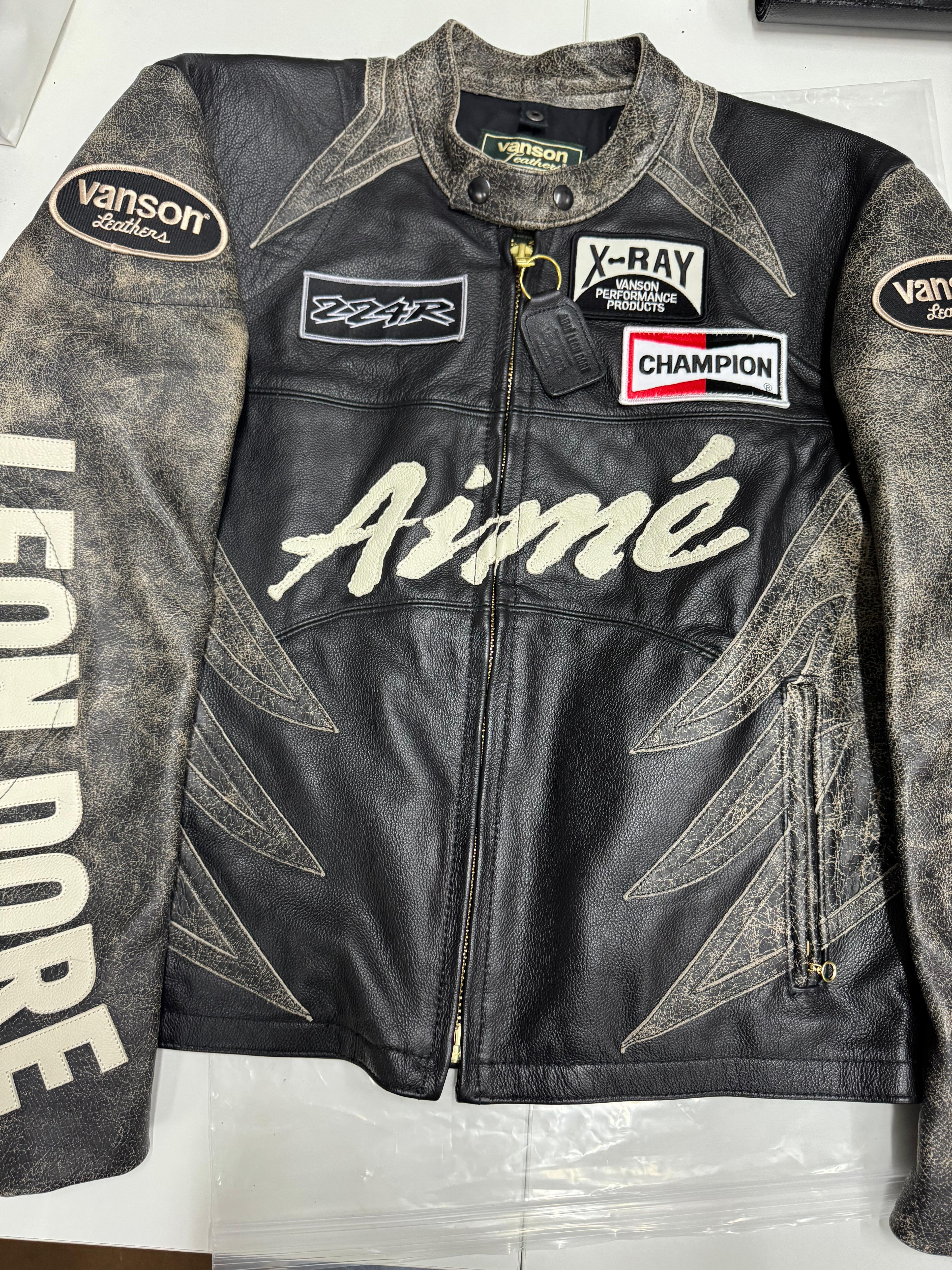 Aimé Leon Dore/ Vanson distressed Leather Moto Jacket - size M - Image 20