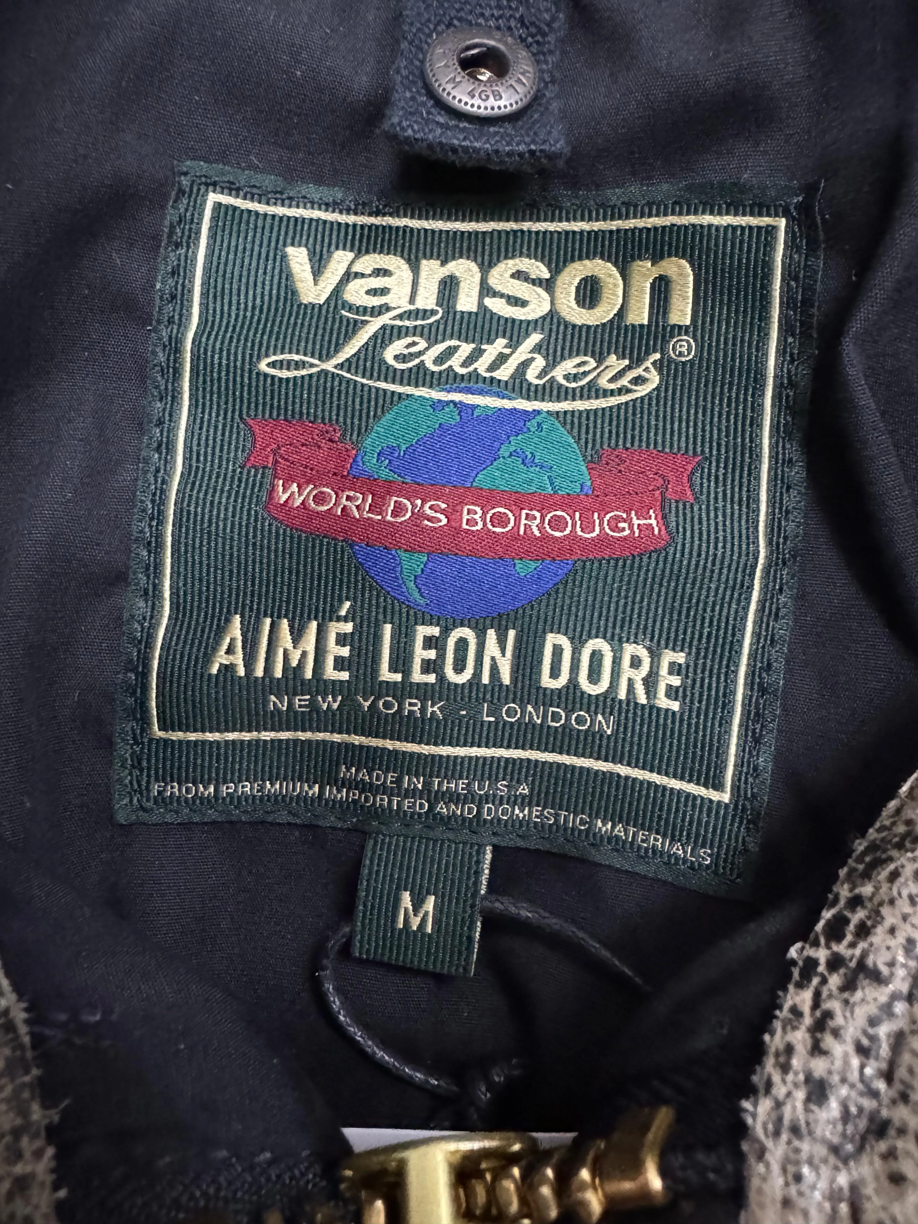 Aimé Leon Dore/ Vanson distressed Leather Moto Jacket - size M - Image 8