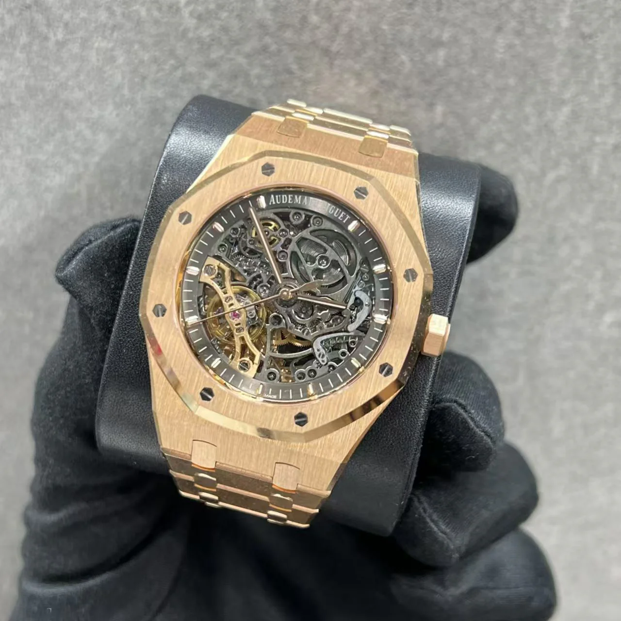 Audemars Piguet Royal Oak Rose Gold 41mm Double Balance Wheel Openwork Skeleton - Image 3