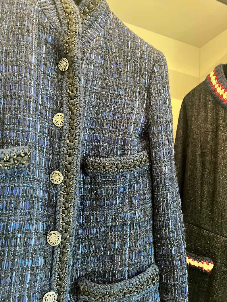 Chanel Shanghai collection blue tweed jacket - Image 3