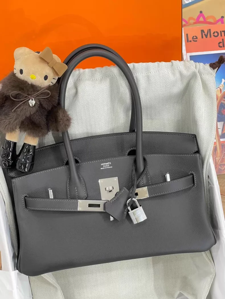Hermès Birkin Shoulder Vert bronze green EV leather palladium hardware - Image 2