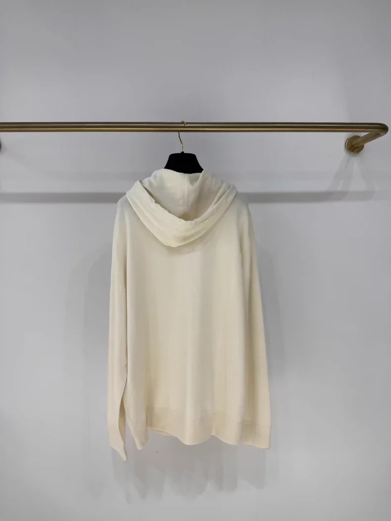 Brunello Cucinelli 100% Cashmere Hoodie/Knit Top - Image 3