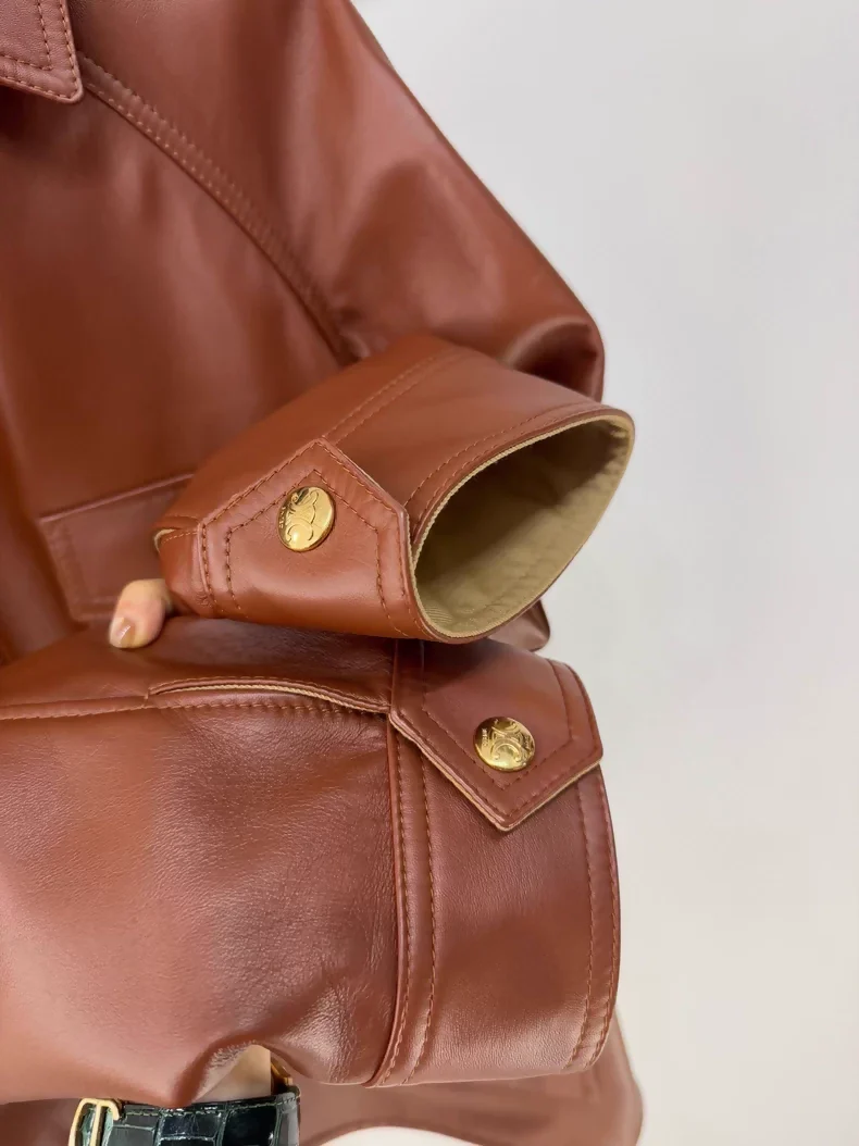 Celine vintage brown leather jacket - Image 3