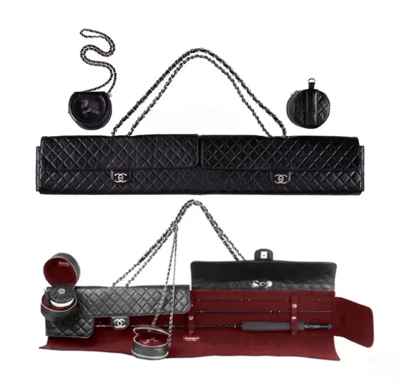 Chanel 09 long Classic Flap Clutch Collectible - Image 2
