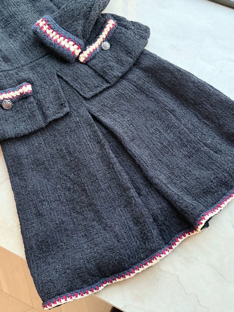 Chanel 10A Shanghai Collection black Tweed Dress - Image 8