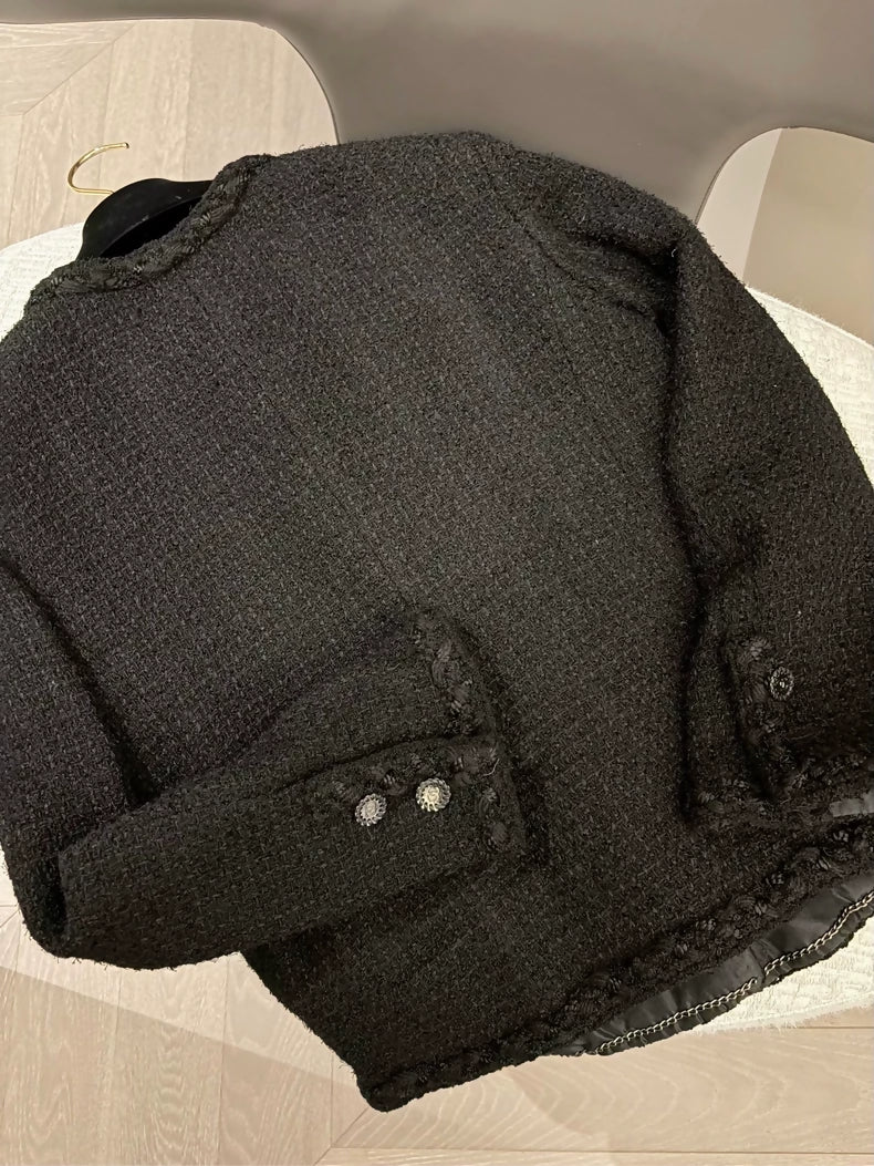Chanel 11S Black Tweed Jacket - Image 5
