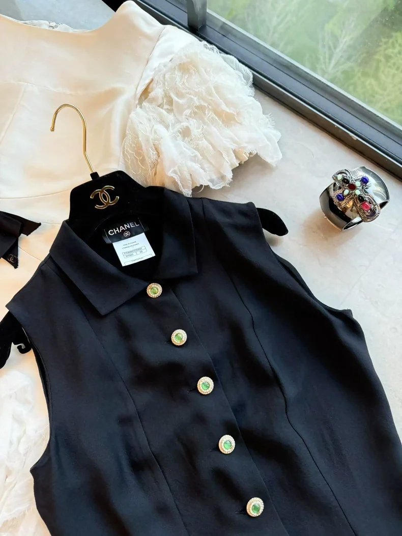 Chanel 12A Black Silk shirt - Image 2