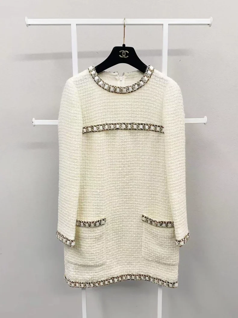 Chanel 16 ecru tweed Dress