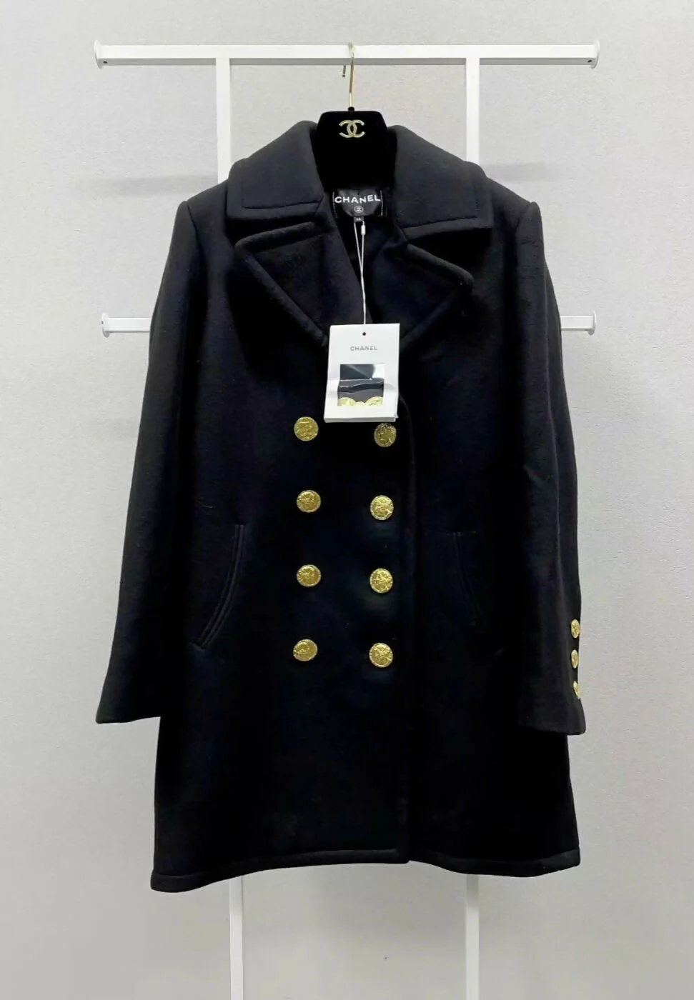 Chanel 16A black & gold coat