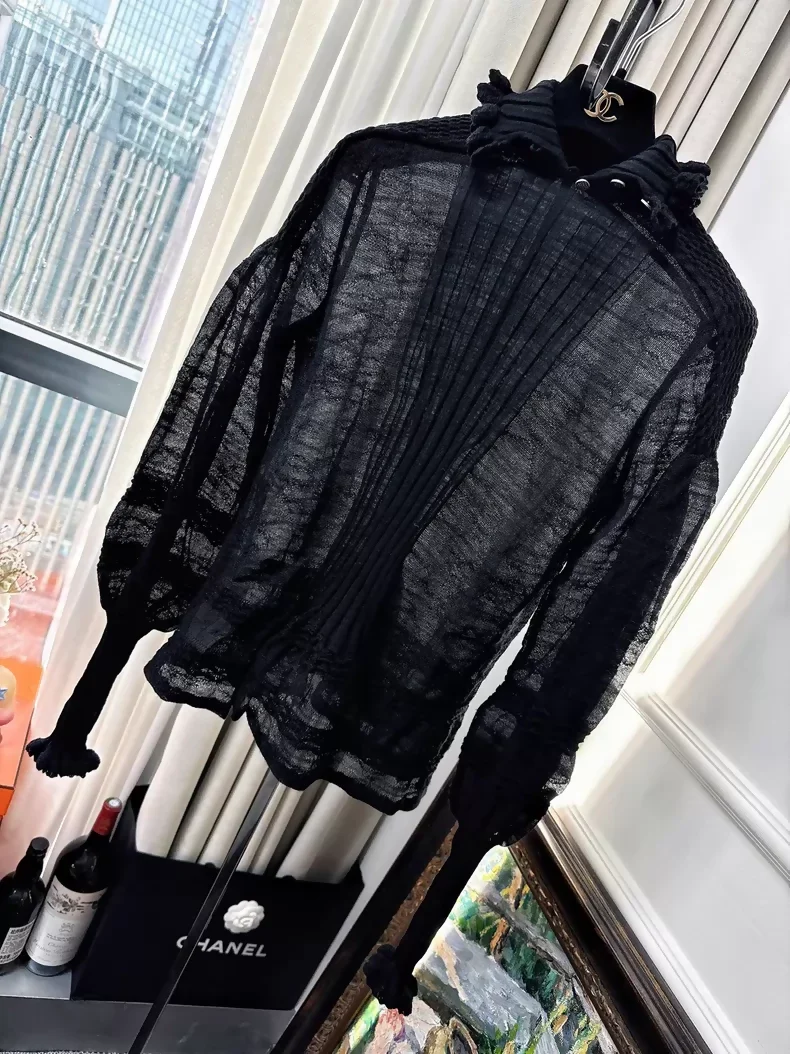 Chanel 16B Black Knit Top - Image 3