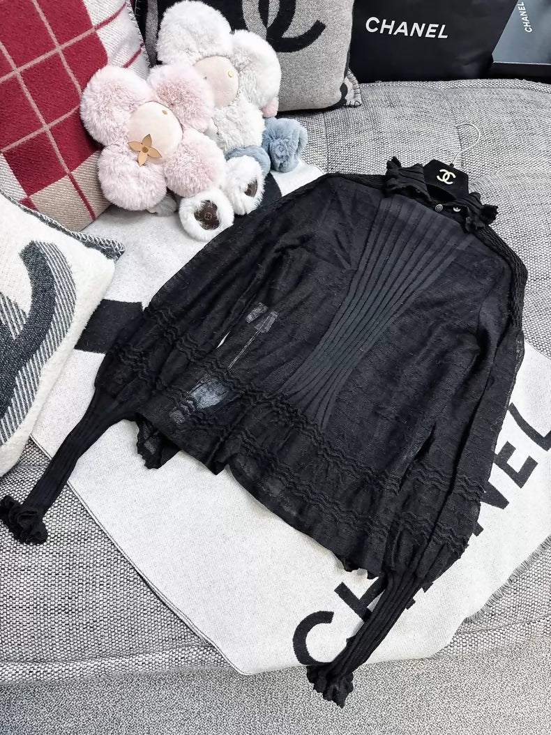 Chanel 16B Black Knit Top - Image 5