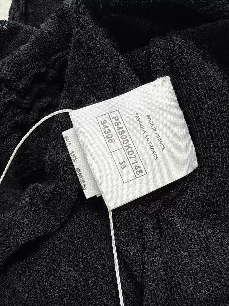 Chanel 16B Black Knit Top - Image 8