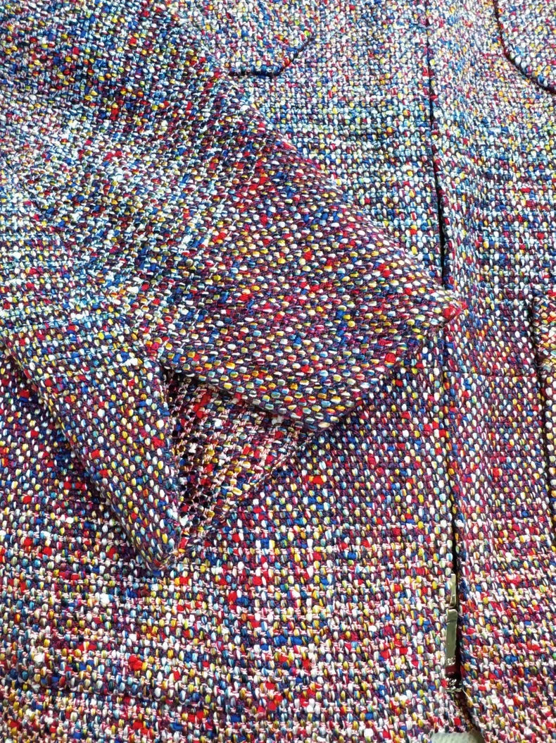 Chanel 17 Pink-Purple Gradient tweed Jacket - Image 6
