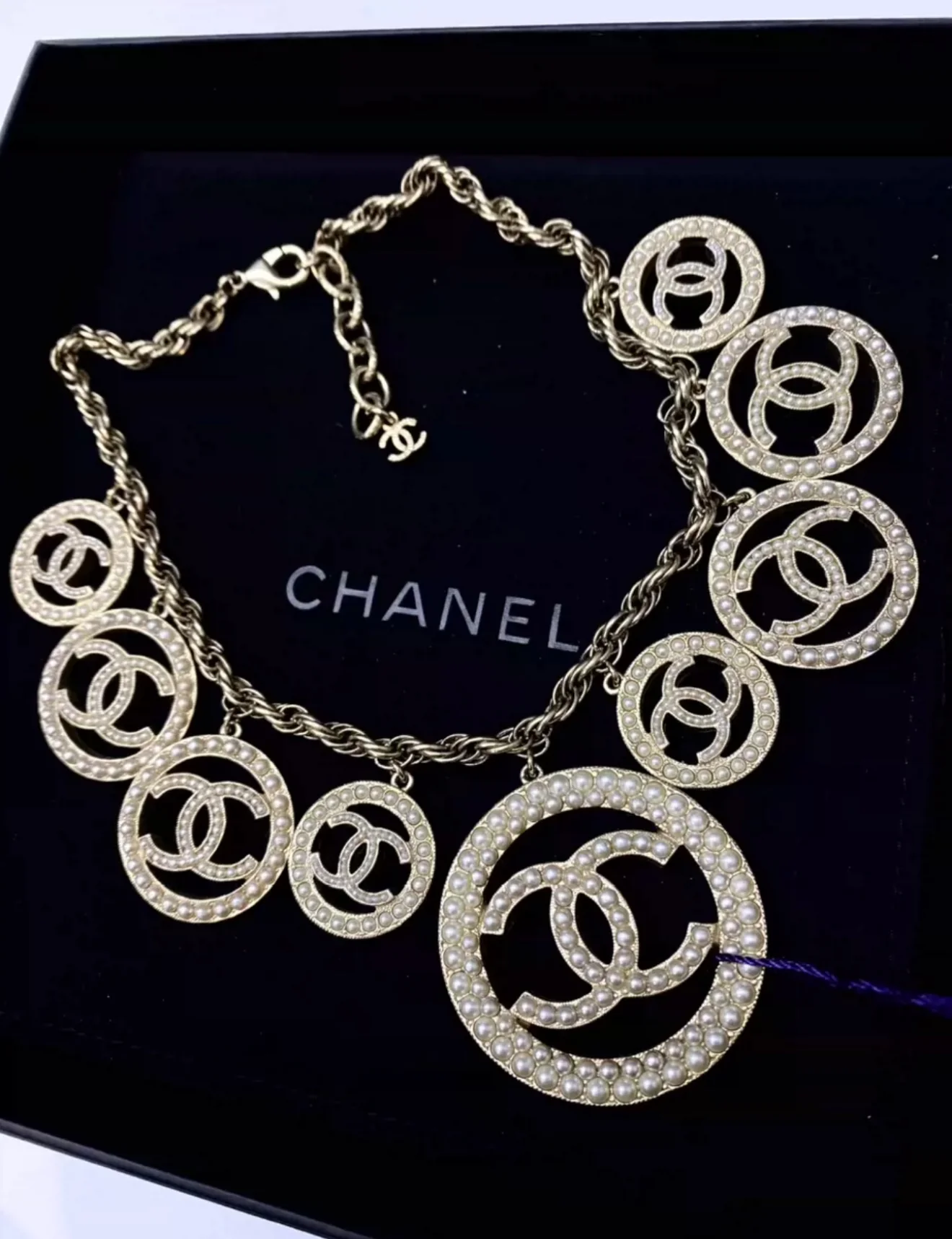 Chanel 17A double CC pearl necklace - Image 5