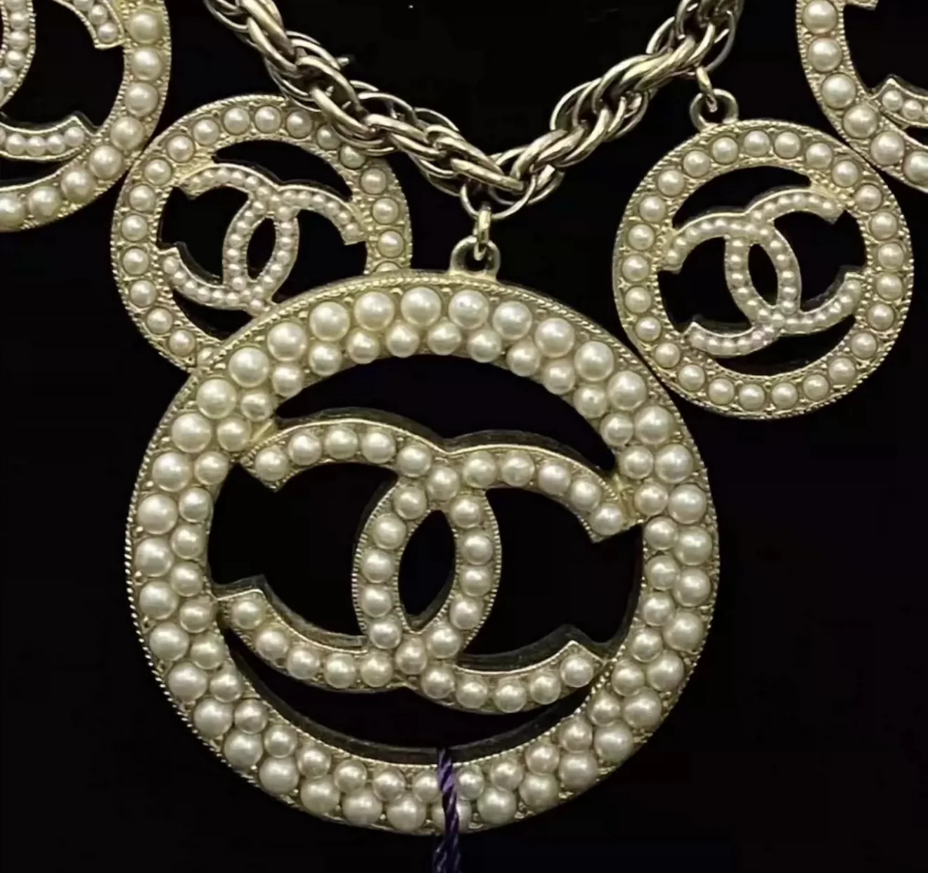 Chanel 17A double CC pearl necklace - Image 8