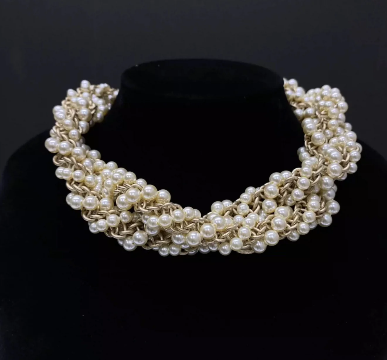 Chanel 17A Multi-Layer Pearl Choker Necklace - Image 4