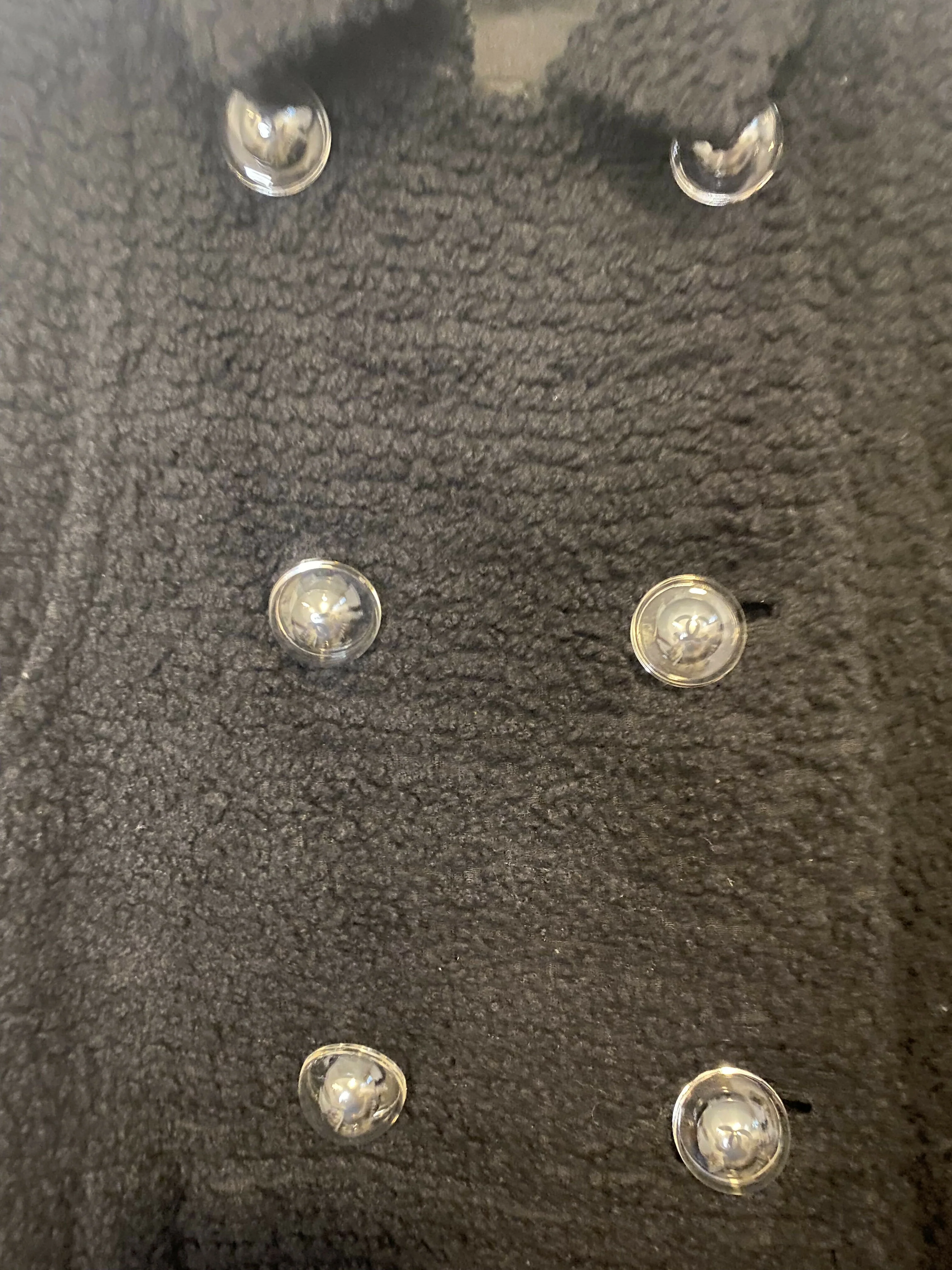 Chanel 17A Space Station Black Boucle Wool Double Breast Long Wool Coat FR 38 - Image 5