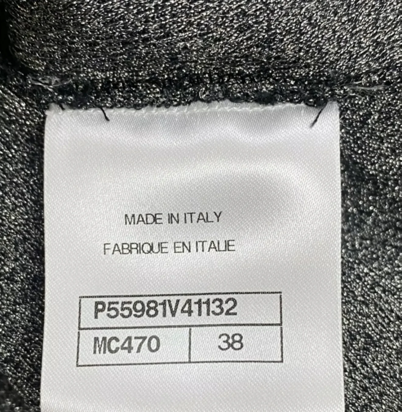 Chanel 17P Black & Silver Iridescent Jersey Dress - Image 6