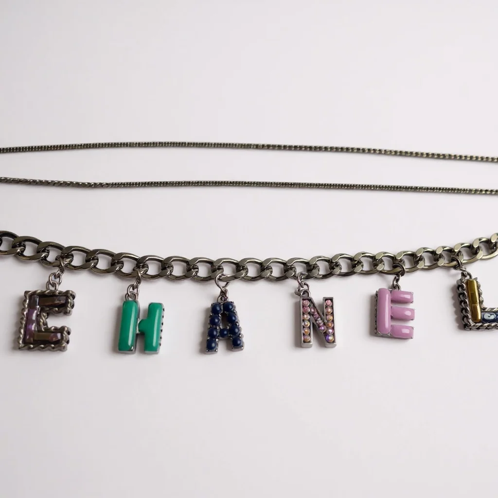Chanel 17P Charms & Chains Letters Multicolor Necklace Belt - Image 2
