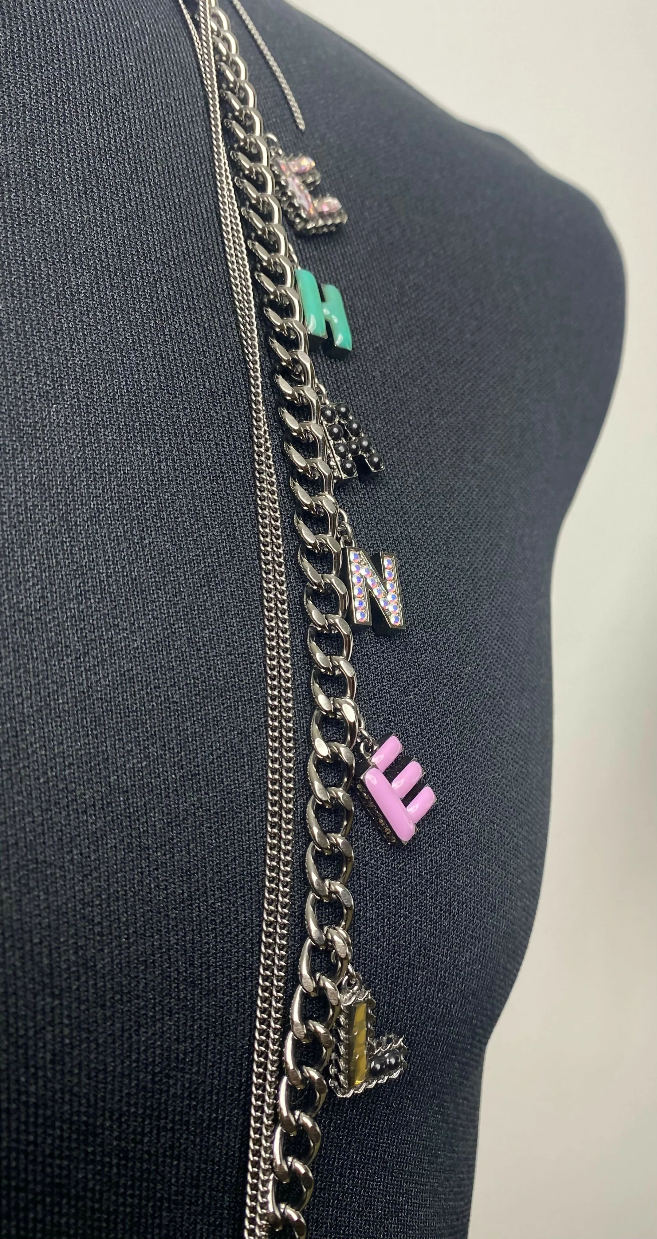 Chanel 17P Charms & Chains Letters Multicolor Necklace Belt - Image 8