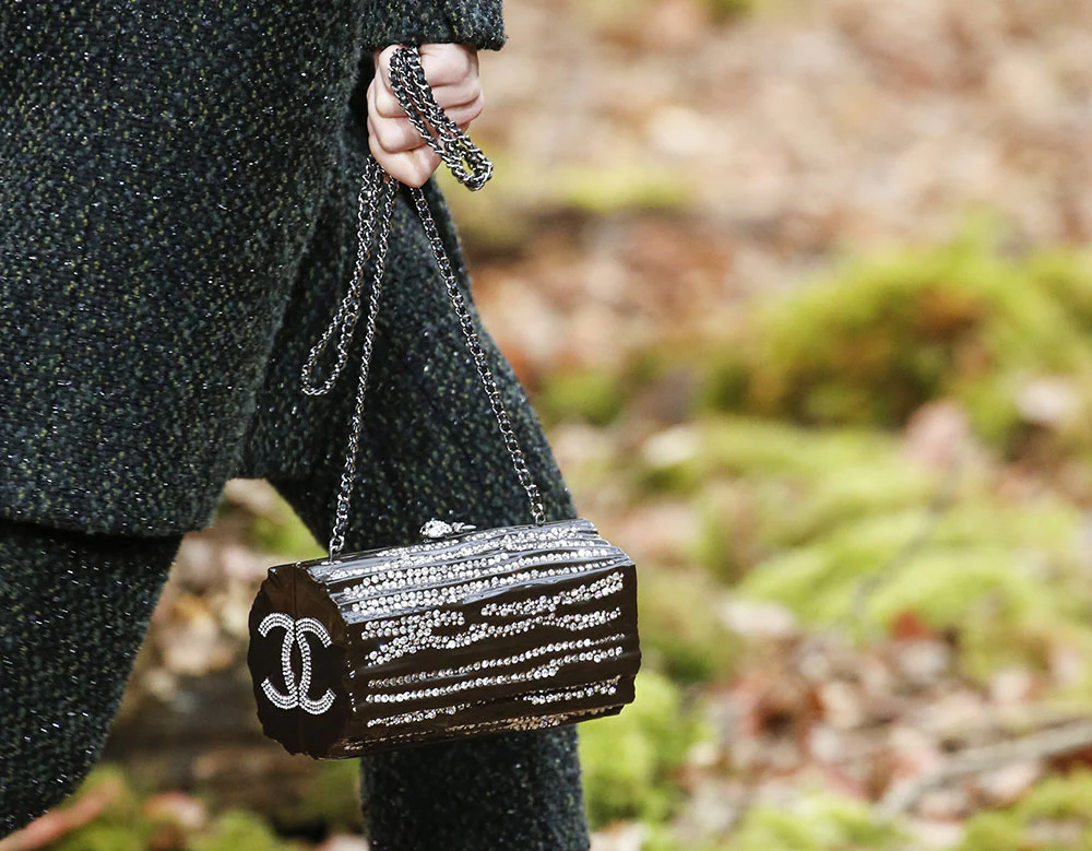 Chanel 18 Chanel Black Strass Log CC Minaudière - Image 2