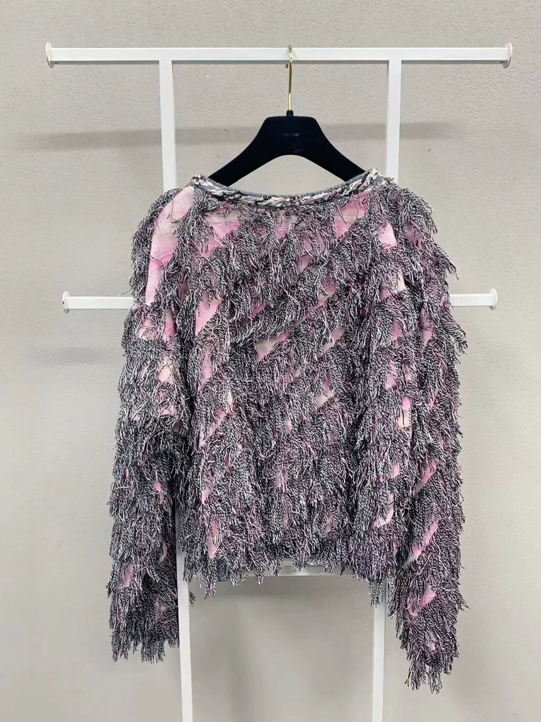 Chanel 18 pink and gray top - Image 2