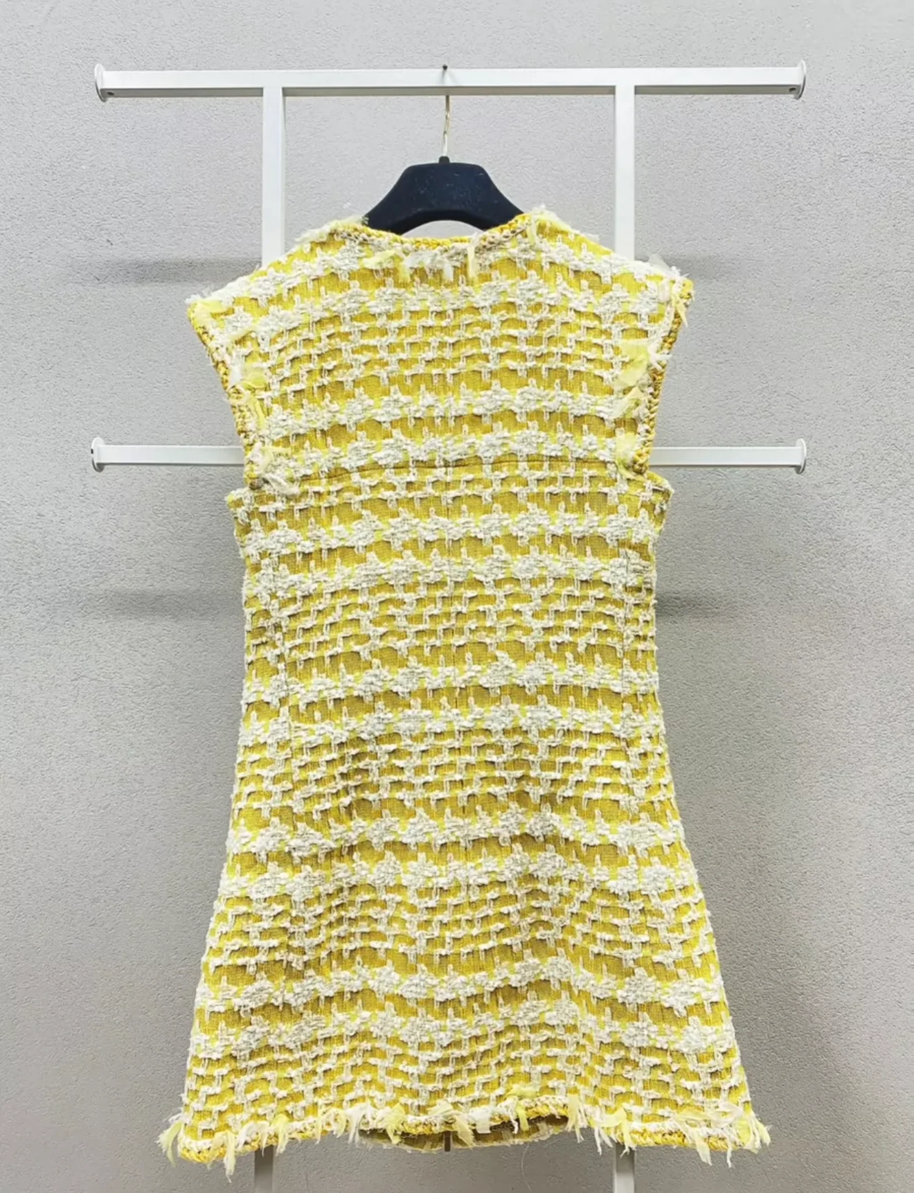 Chanel 18 Yellow Tweed Dress - Image 2