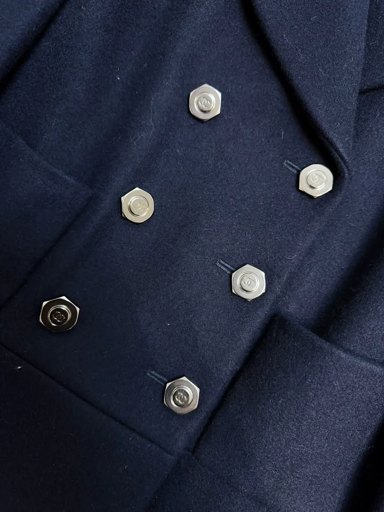 Chanel 18A Navy Blue Jacket - Image 2