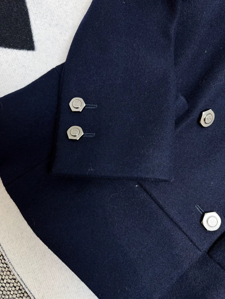 Chanel 18A Navy Blue Jacket - Image 3