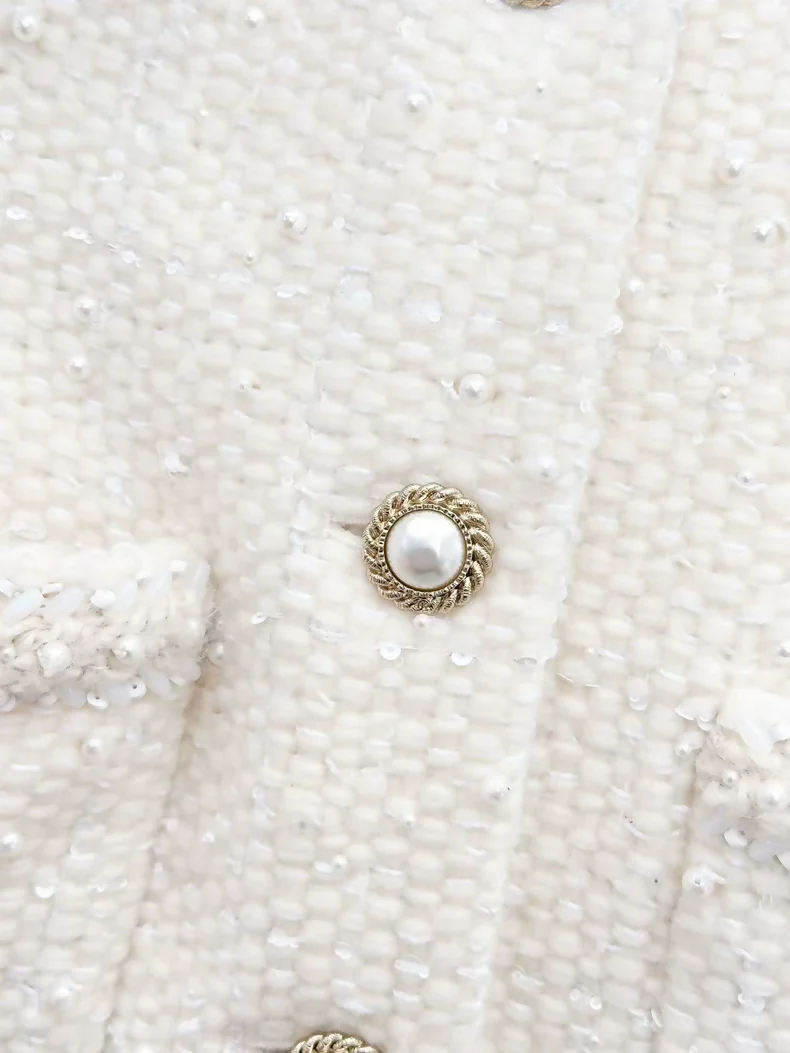 Chanel 18A ecru tweed dress/jacket - Image 4