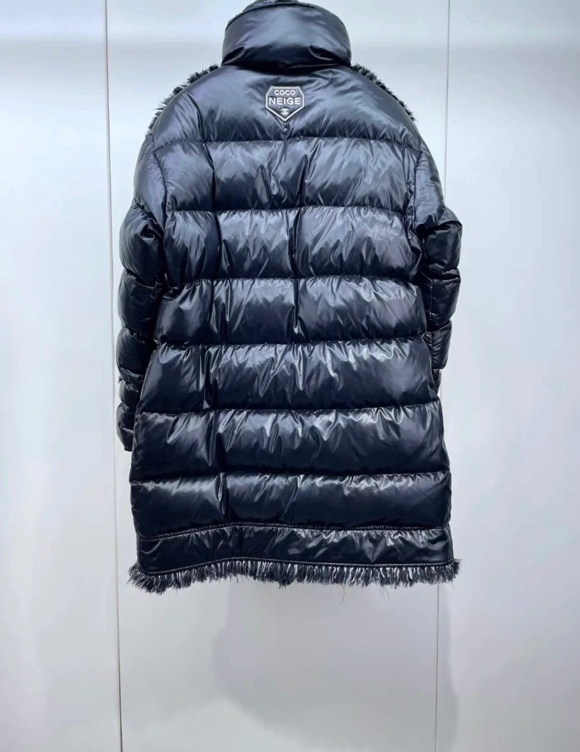 CHANEL 18B Coco Neige Puffer Long Coat Size 34 - Image 2