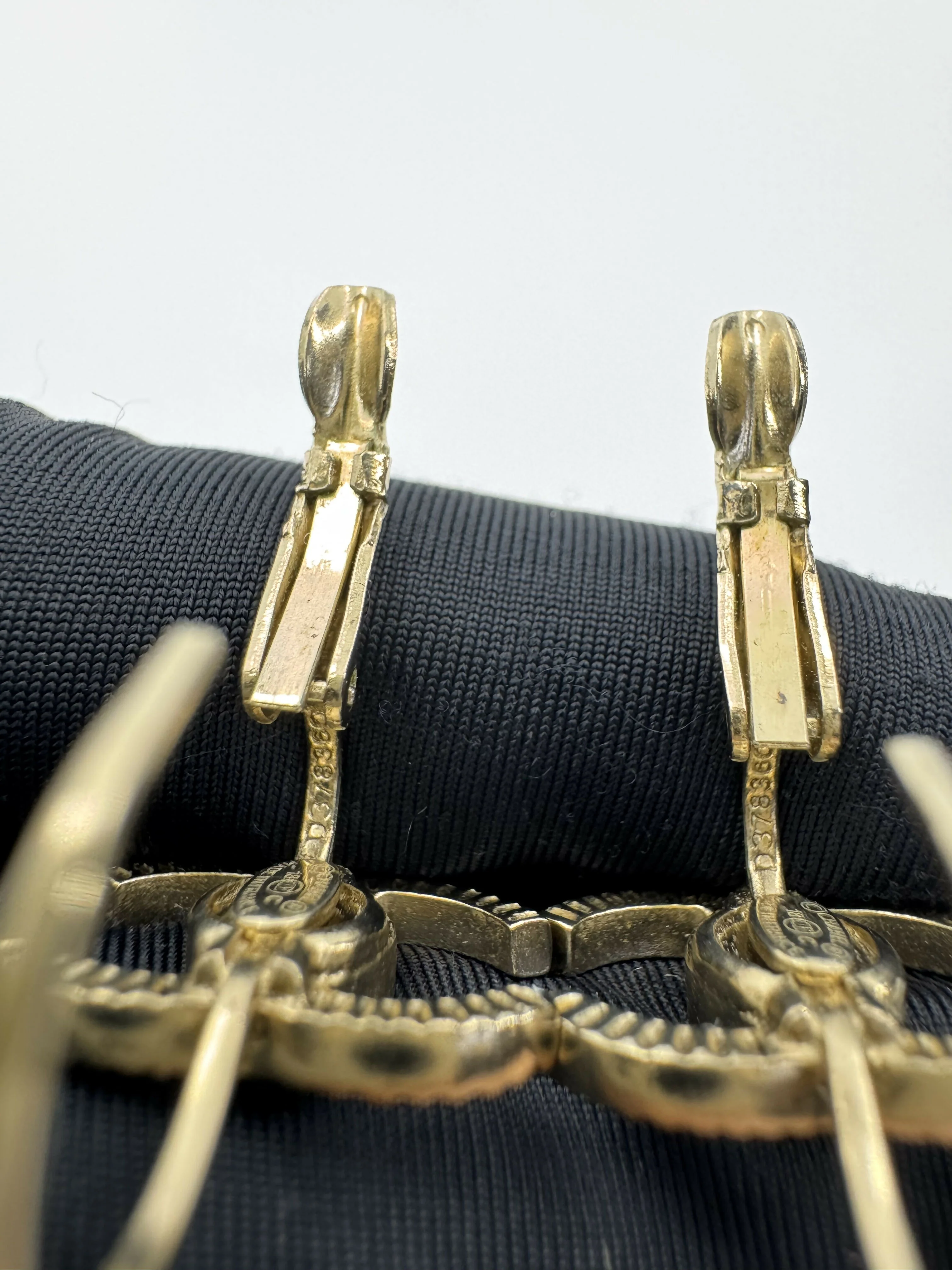 Chanel 18C Metal Owl CC Logo Pendant Earrings - Image 7