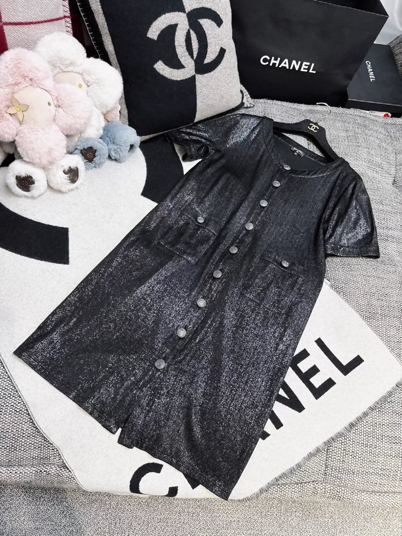 Chanel 18p black shimmering dress - Image 2