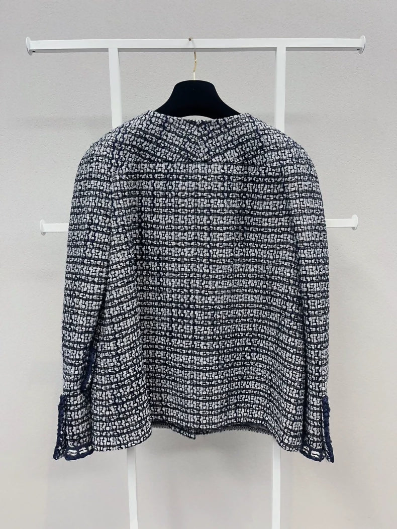 Chanel 19 blue gray tweed Jacket - Image 2