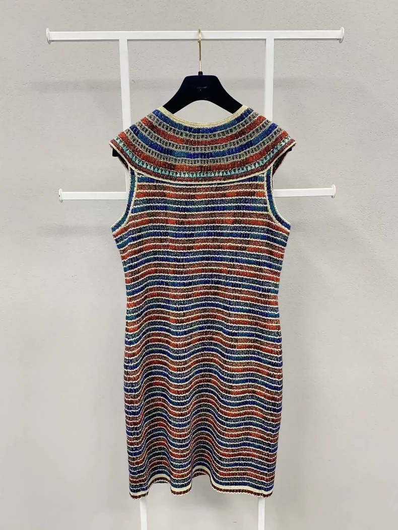 Chanel 19A colorful striped dress - Image 2
