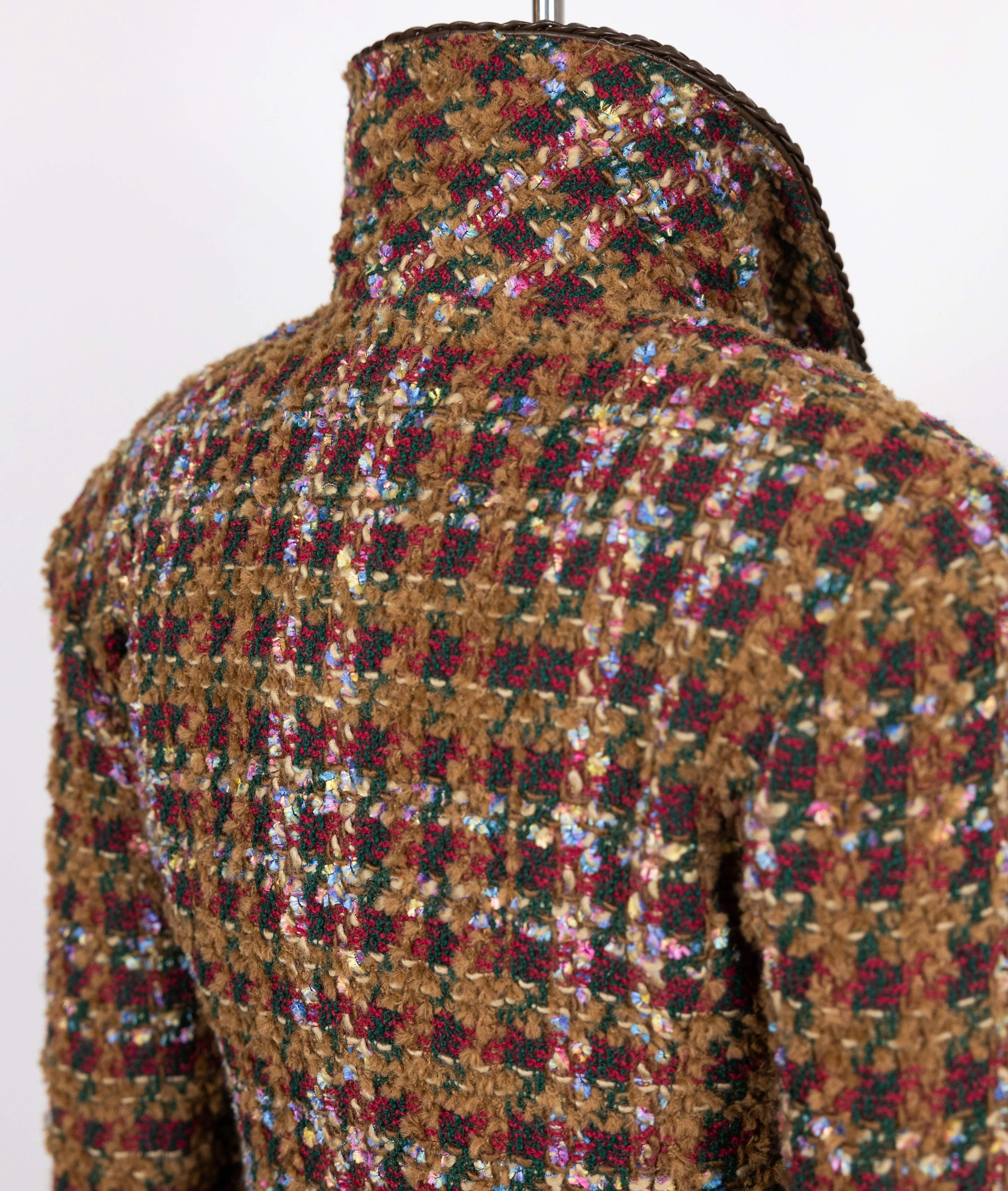 Chanel 1992 Spring/Summer Vintage Brown Tweed and Leather Jacket - Image 7