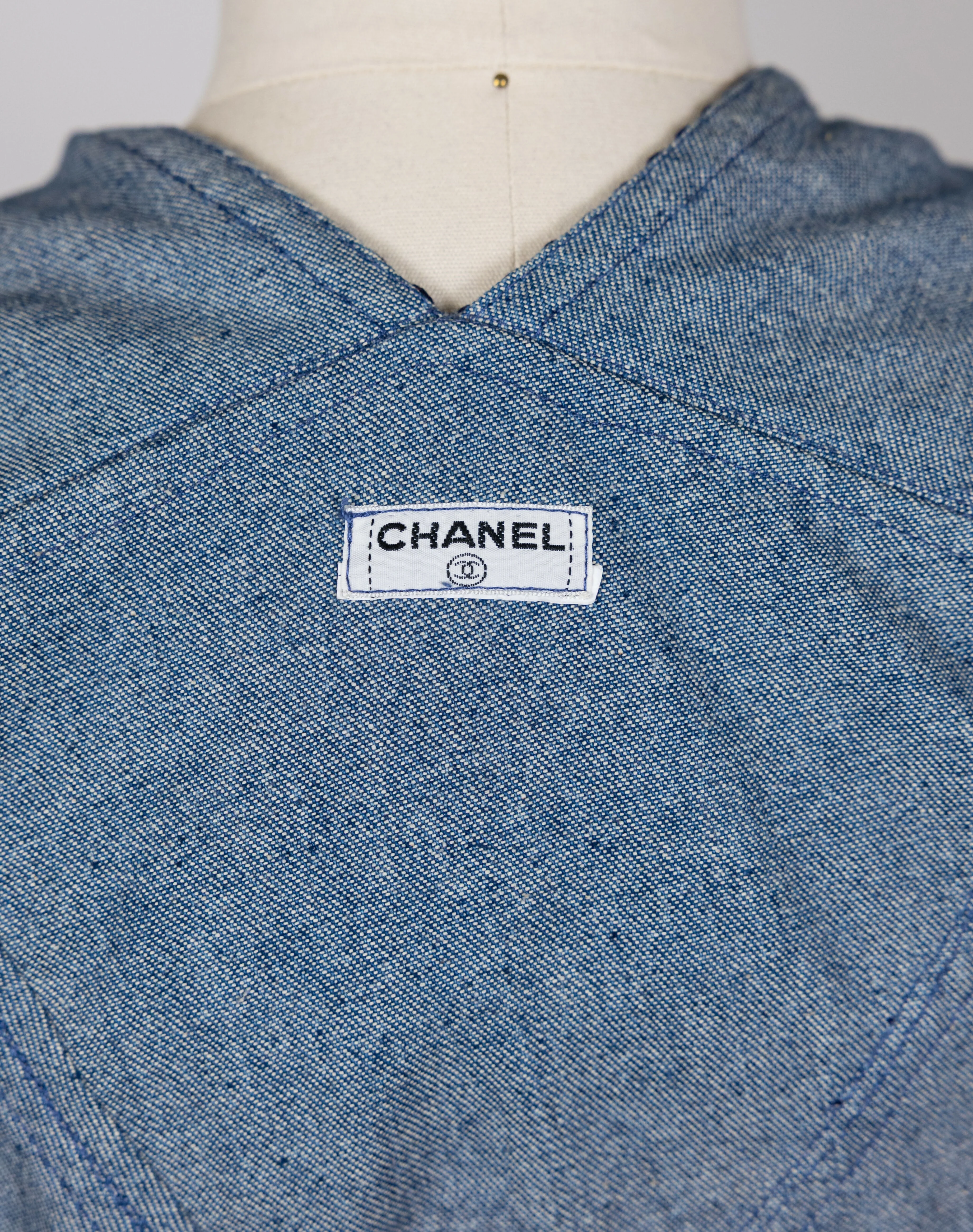 Chanel 1993 Fall/Winter Vintage Braided Logo Overalls - Image 13
