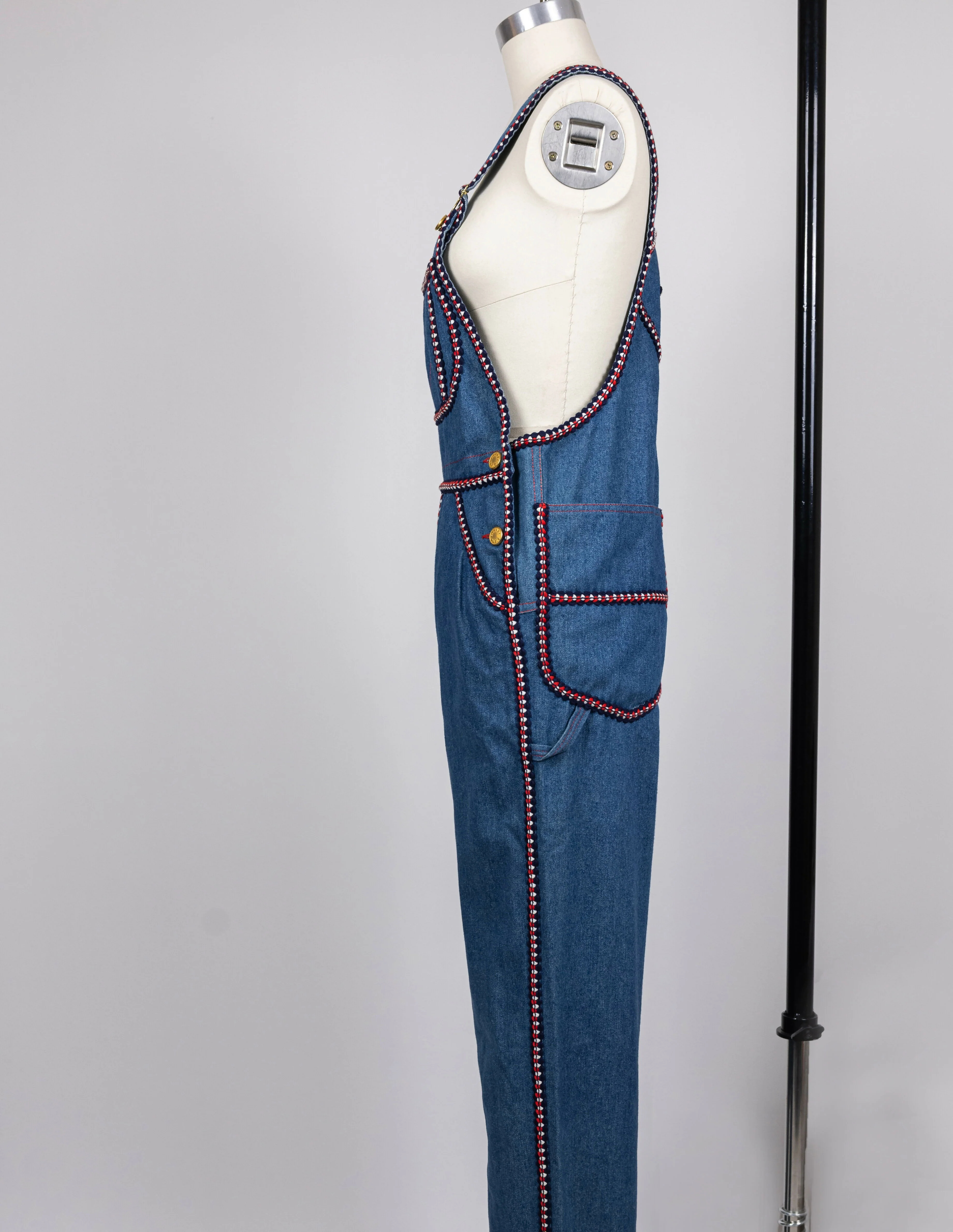 Chanel 1993 Fall/Winter Vintage Braided Logo Overalls - Image 5