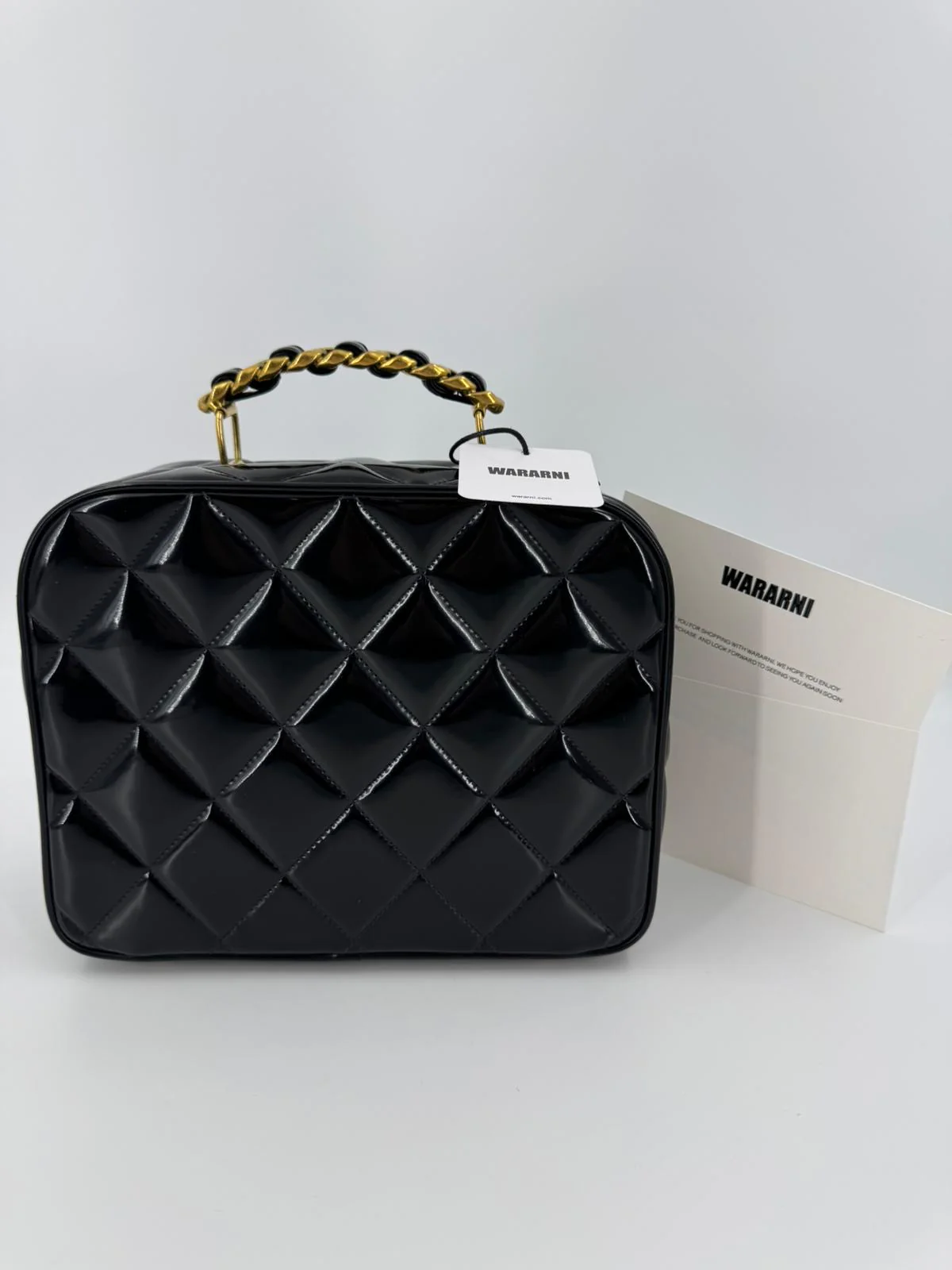 Chanel 1994-96 Black Patent Leather Large Vanity Case - Image 30