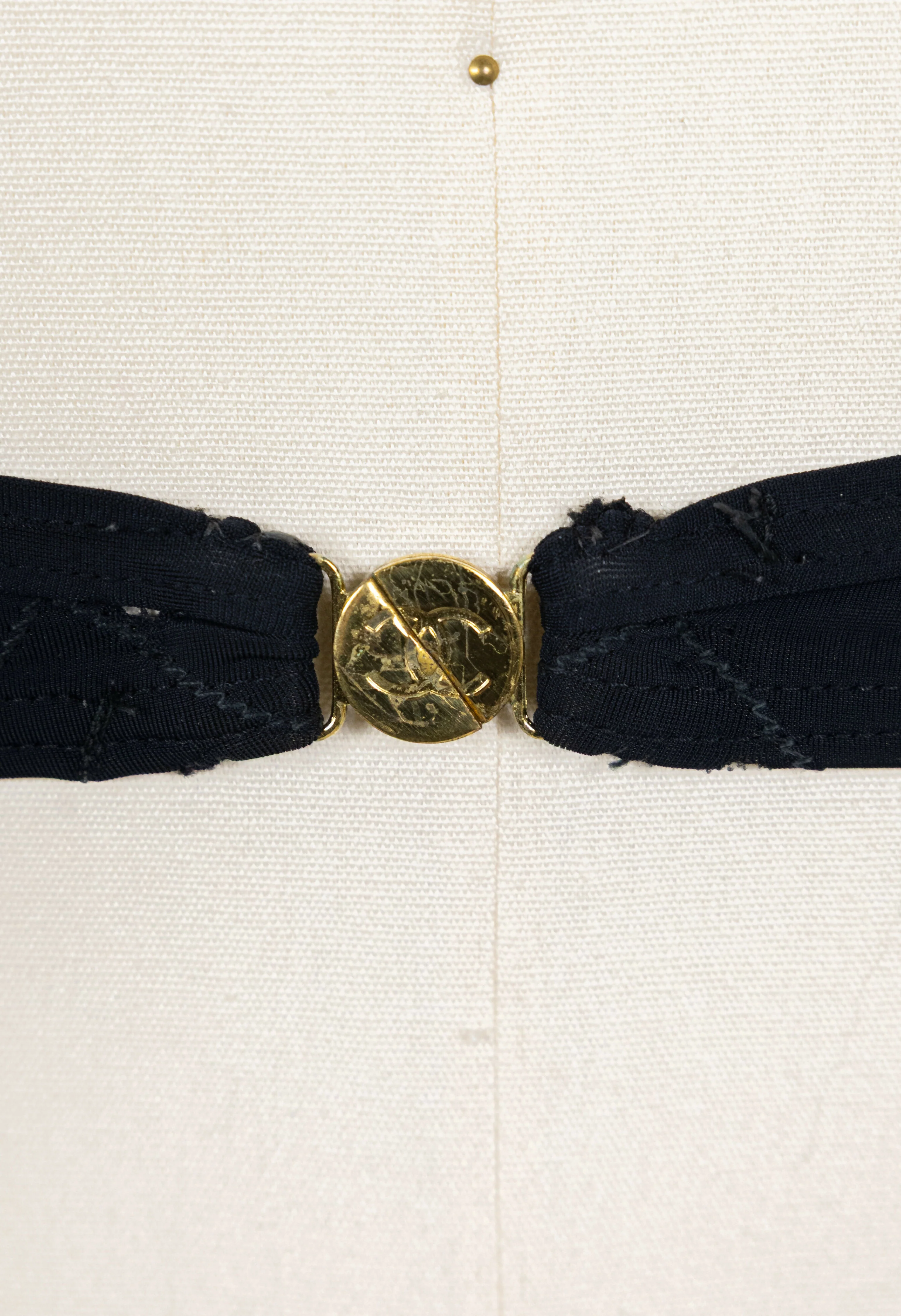 Chanel 1994 Cruise Vintage Black Logo Quilted Bikini - Image 12