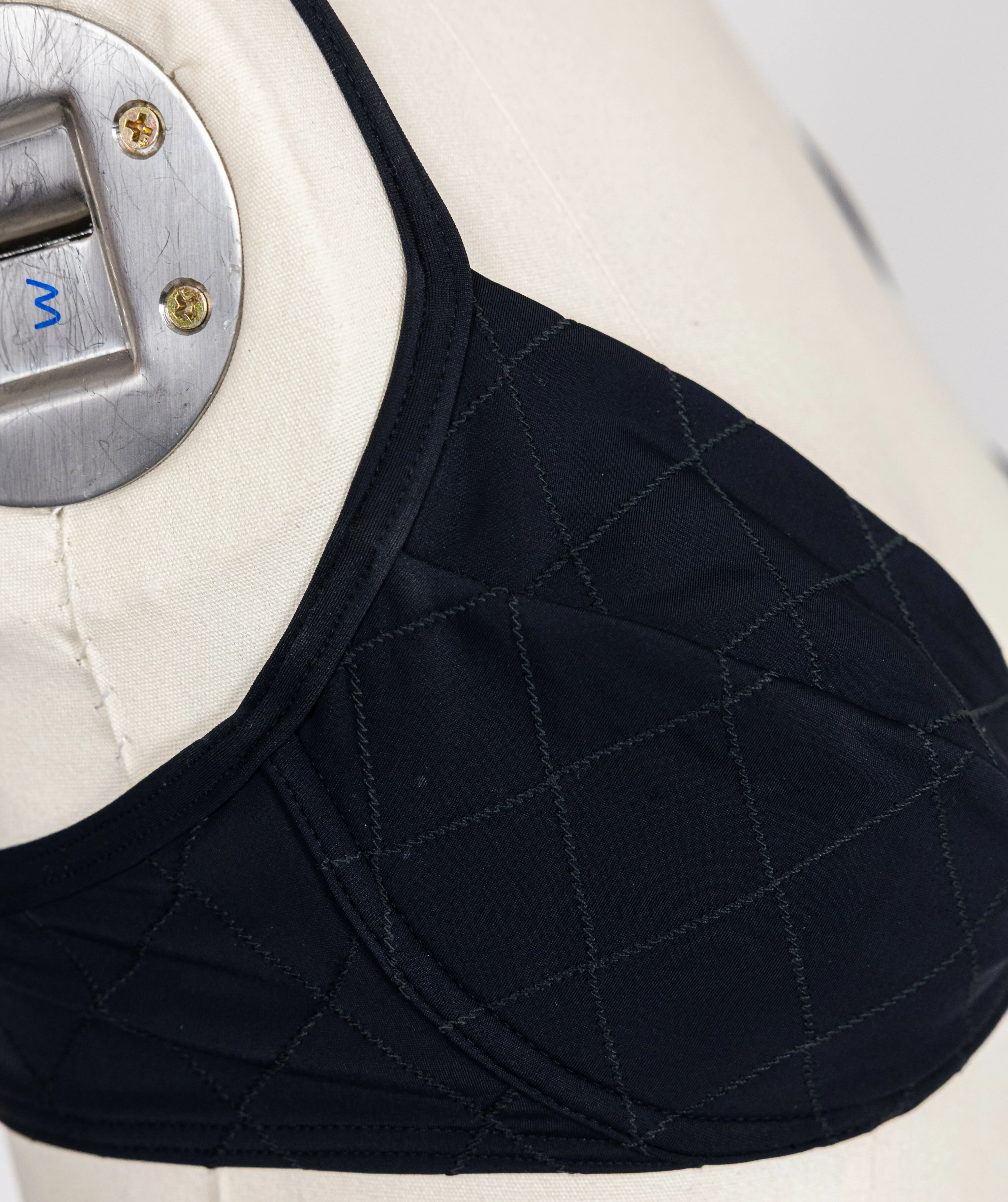 Chanel 1994 Cruise Vintage Black Logo Quilted Bikini - Image 14