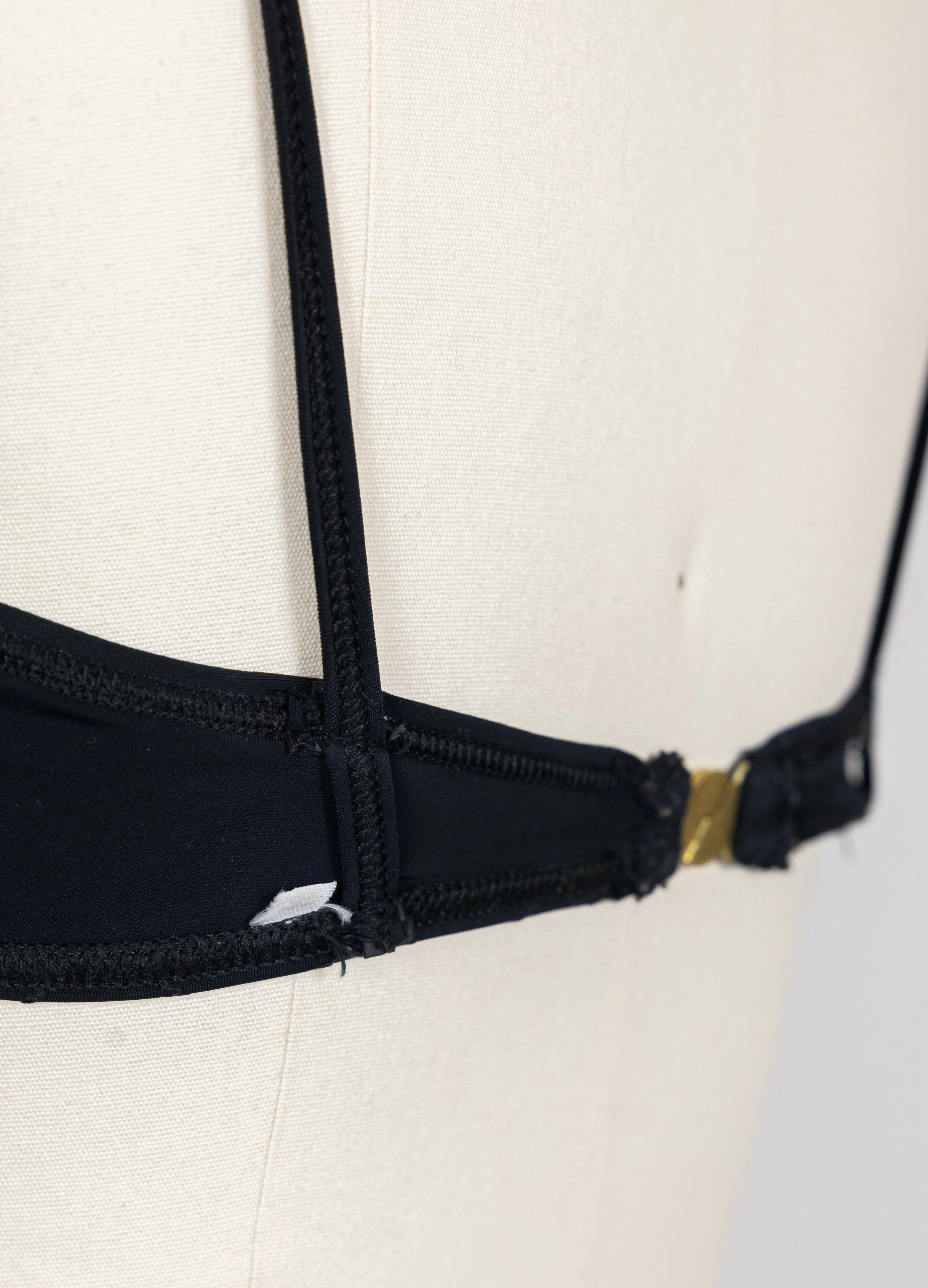 Chanel 1994 Cruise Vintage Black Logo Quilted Bikini - Image 16