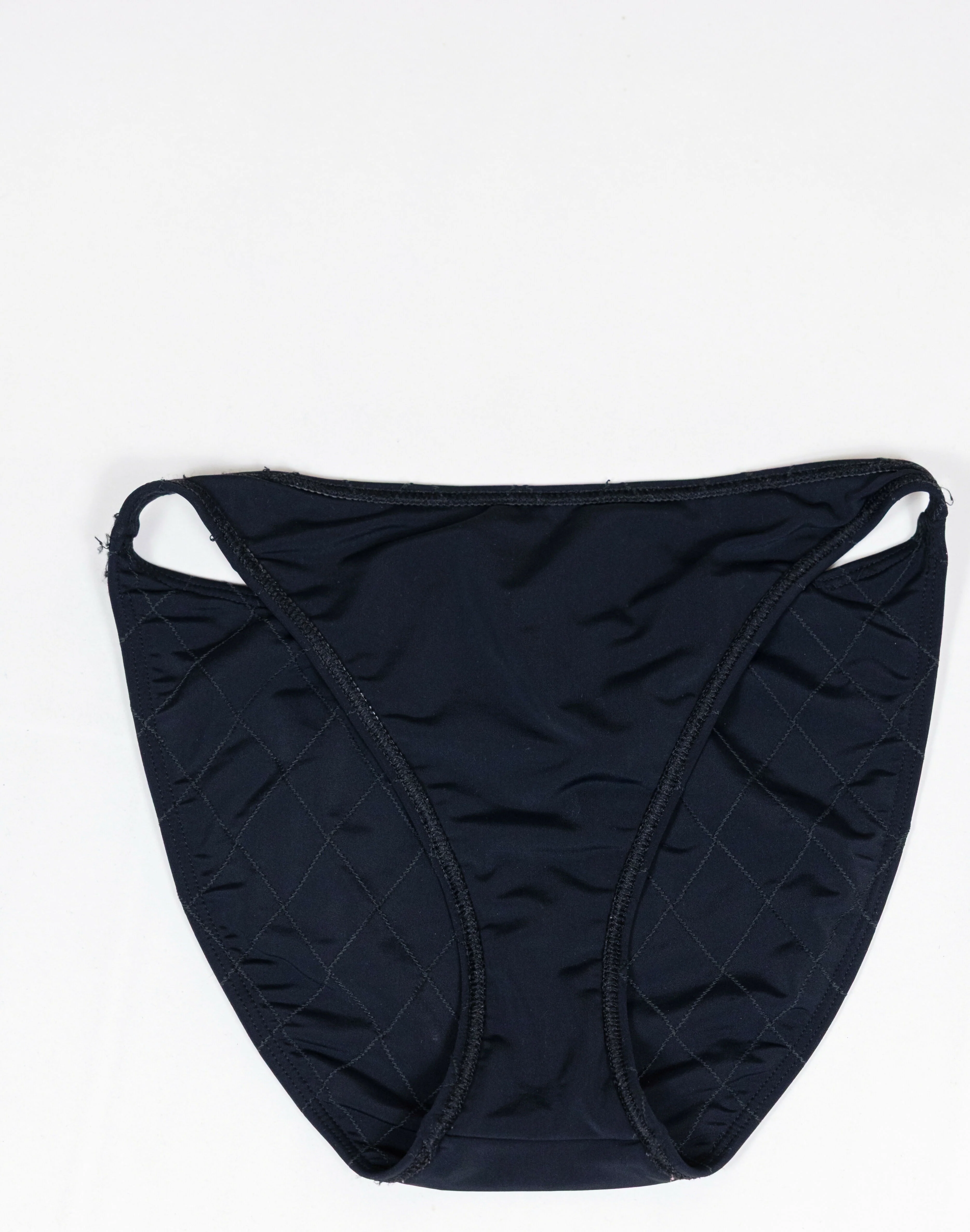 Chanel 1994 Cruise Vintage Black Logo Quilted Bikini - Image 5